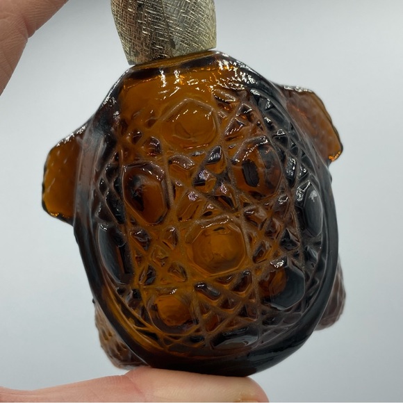 Vintage Avon Amber Glass Turtle Charisma Cologne Perfume Bottle - Picture 2 of 8